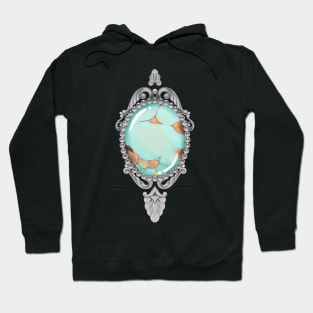 Vintage Turquoise birthstone frame Hoodie